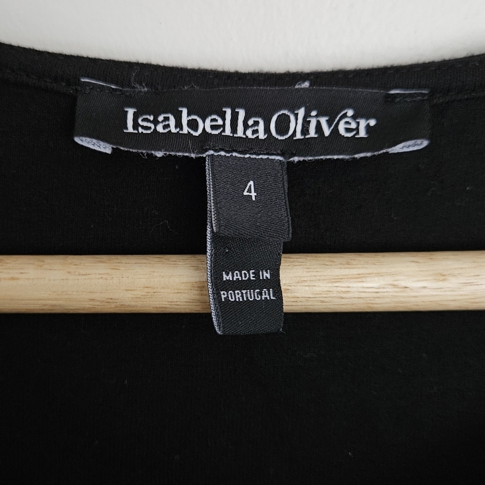 Isabella Oliver maternity dress black stretch knit - Picture 4 of 7
